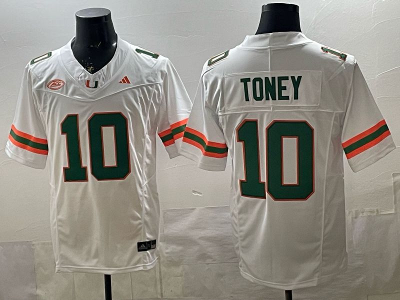 Men 2026 Miami Hurricanes #10 Toney White 3th generations Nike Limited NCAA Jersey 011